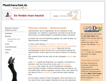 Tablet Screenshot of maedchenarbeit.de